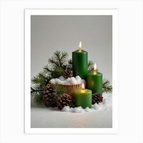 Christmas Candles 1 Art Print