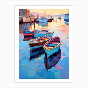 Boats In The Harbor 1 Art Print