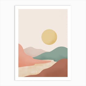 Sun Over The Mountains 2 Art Print