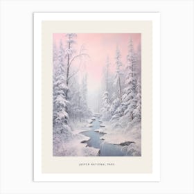 Dreamy Winter National Park Poster  Jasper National Park Canada 3 Art Print