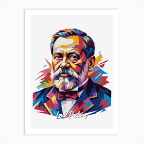 Louis Pasteur 03 Portrait WPAP Pop Art Art Print