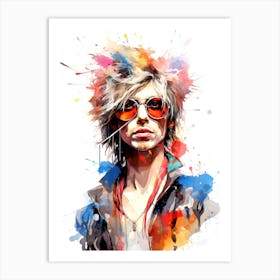 Rocker With Paint Splashes Art Print