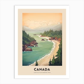 Juan De Fuca Marine Trail Canada 1 Vintage Hiking Travel Poster Art Print