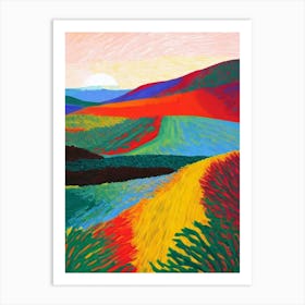 Timanfaya National Park Spain Abstract Colourful Art Print