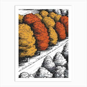 Autumn Trees 3 Art Print