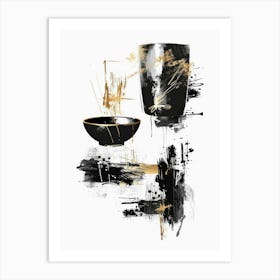 Black And Gold Canvas Print 69 Art Print