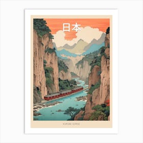 Kurobe Gorge, Japan Vintage Travel Art 1 Poster Art Print