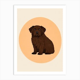 Newfoundland Illustration Dog Art Print