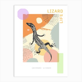 Leopard Lizard Abstract Modern Illustration Poster Art Print