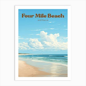 Four Mile Beach Australia Port Douglas Art Illustration Art Print