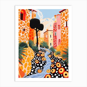 Sorrento, Italy, Illustration In The Style Of Pop Art 2 Art Print