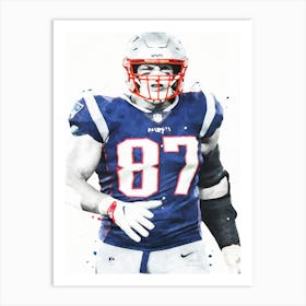 Rob Gronkowski New England 1 Art Print