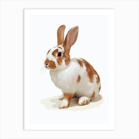 English Spot Rabbit Nursery Illustration 4 Art Print