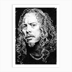 kirk metallica band music Art Print