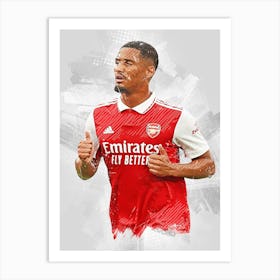 William Saliba Arsenal Art Print