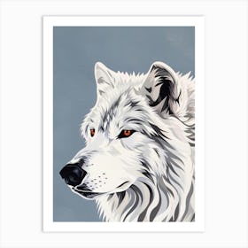 White Wolf Art Print