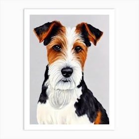 Wire Fox Terrier Watercolour Dog Art Print