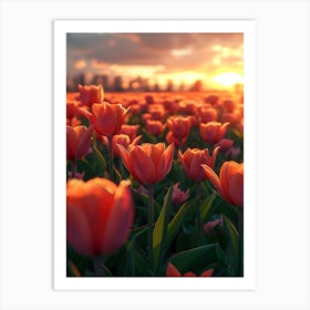 Sunset Tulips 1 Art Print