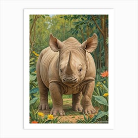 Rhinoceros Art Print