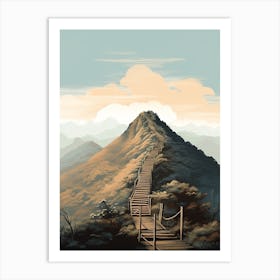 Haiku Stairs Hawaii 2 Hiking Trail Landscape Art Print