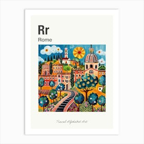 Kids Travel Alphabet  Rome 3 Art Print