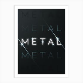 Motivational Words Elements Metal Quintet Art Print
