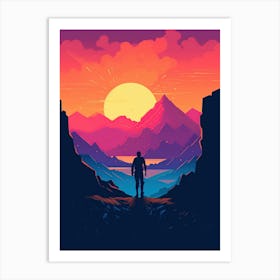 Sunset In The Mountains 7 Art Print