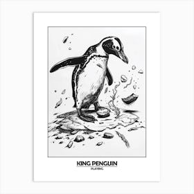 Penguin Playing Poster 4 Art Print