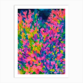 Acropora Tenella Vibrant Painting Art Print