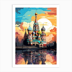 Saint Basil's Cathedral Amidst Moscow's Skyline Art Print