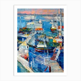 Port Of Limassol Cyprus Abstract Block 2 harbour Art Print
