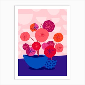 Pileas In Red And Pink Art Print