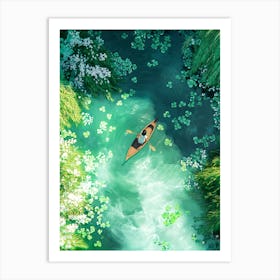 Canoe In The Water Art Print