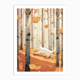 Autumn Cat In The Woods Art Print