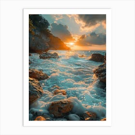 Sunset At The Beach 5 Art Print