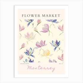 Flower Market Monterey Art Print