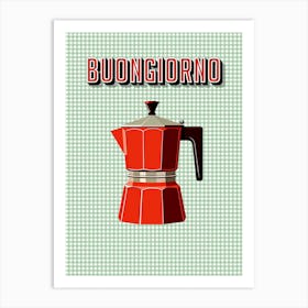 Orange Moka Pot Art Print Art Print