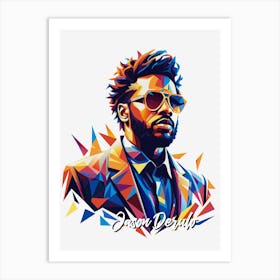 Jason Derulo 01 Portrait Music Icon Style WPAP Pop Art Art Print