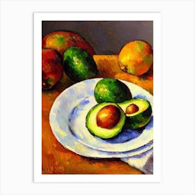 Avocado Cezanne Style vegetable Art Print