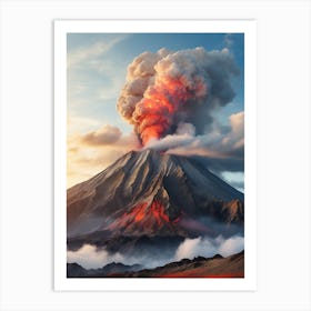 Erupting Volcano 1 Art Print