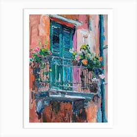Balcony Painting In Genoa 2 Art Print