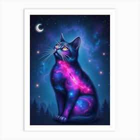 Galaxy Cat 5 Art Print