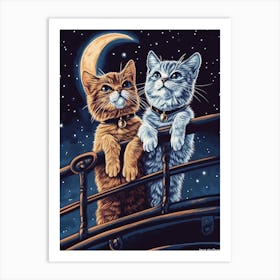 Titanic Cats Art Print