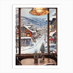 Winter Cityscape Leavenworth Washington Art Print