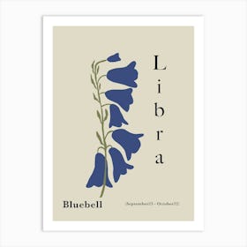 Libra Bluebell Art Print