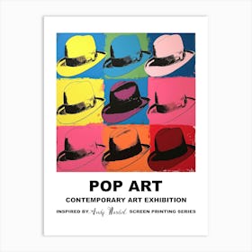 Poster Hats Pop Art 2 Art Print