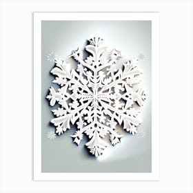 Pattern, Snowflakes, Marker Art 3 Art Print