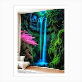 Waterfall In The Forest 2 Art Print