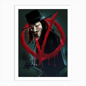 V For Vendetta III Art Print