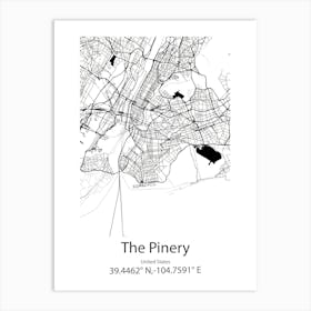 The Pinery,United States Minimalist Map Art Print